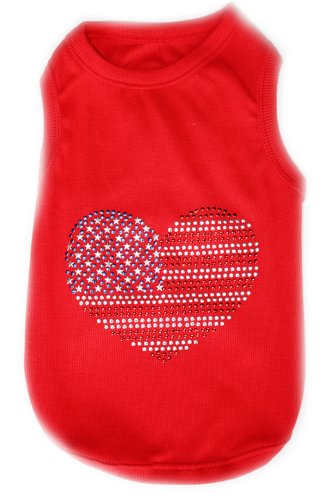 USA FLAG Dog T-Shirt - Medium