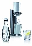 SodaStream 1016512491 Crystal Wassersprudler titan-silber, inkl.: 1 x Alu-Zylinder 60 L und 1 x 0,6 L Glaskaraffe