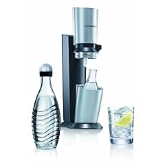 SodaStream 1016512491 Crystal Wassersprudler titan-silber, inkl.: 1 x Alu-Zylinder 60 L und 1 x 0,6 L Glaskaraffe