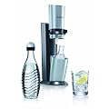 SodaStream 1016512491 Crystal Wassersprudler titan-silber, inkl.: 1 x Alu-Zylinder 60 L und 1 x 0,6 L Glaskaraffe