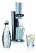 SodaStream 1016512491 Crystal Wassersprudler titan-silber, inkl.: 1 x Alu-Zylinder 60 L und 1 x 0,6 L Glaskaraffe