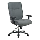 OSP Pro Line II Big & Tall Gray Fabric Executive Office Desk Chairs 400lb Capacity #7602