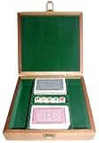 Chip Cases & Carousels Oak Poker Chip Case - 100 Piece Capacity.