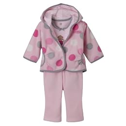 Newborn Girls' Just One Year 3-piece Monkey/Dot Cardigan Set - Light Pink : Target
