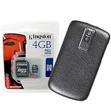 Combo of Kingston 4GB microSDHC Class 4 Memory Card with SD Adapter and Brand New Blackberry OEM Titanium Standard Battery Door (ASY-17443-004) for Blackberry Bold 9000