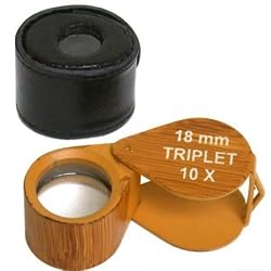 10X Loupe Tiger's Eye Gemstone 18mm Gem Diamond Tool