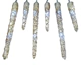Good Tidings 3091010 LED Christmas Icicle Lights White and Blue with Controller