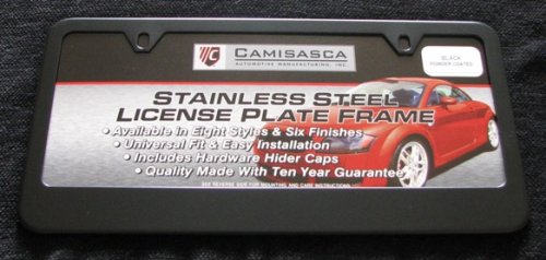 Wide Bottom Matte Black License Plate Frame