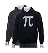 Men's GREY PI Hoodie Large - Created using the first 100 digits of PI