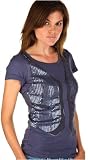 Miss Me Jeans Sequin Tuxedo Vest T-Shirt - Gray