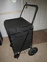 Jumbo Shopping Cart With Matching Liner - Black /Cart Size: 41.75"h x 24"w x 21"d