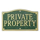 Private Property Plaque - Black/Gold - Frontgate