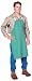 Stanco Flame Resistant Sateen Bib Apron - Green - 24in x 36in