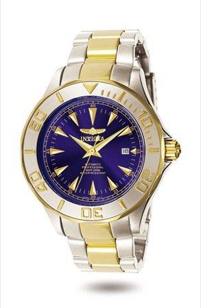 INVICTA OCEAN GHOST III 21J AUTOMATIC WATCH 2-TONE BLUE DIAL 7038