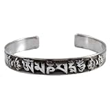 Sterling Silver Om Mani Padme Hum Bracelet
