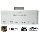 Binair Systems - Adaptateur HDMI 6 en 1 : Kit appareil photo et HDMI avec fonction chargeur pour Ipad / Iphone / Ipod. Flux audio et vid�o vers HDMI - Regardez vos photos et vid�os en haute d�finition sur un �cran HD : Lcd / Plasma / Led / Vid�oprojecteur. Port HDMI / SD / micro SD / micro USB / USB / AV. Plug and Play.par Binair Systems