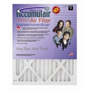 20x36x1 (Actual Size) Accumulair Diamond 1-Inch Filter (MERV 13) (4 Pack)