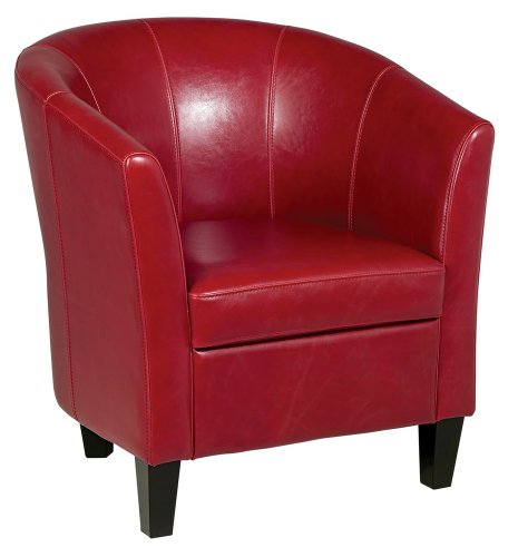 Maxfield Brick Red Bicast Leather Tub Chair Maxfield Brick Red Bicast Leather Tub Chair