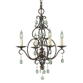 Buy Murray Feiss F1904 4MBZ Chateau Four-Light Mini Chandelier Duo-Mount, Mocha Bronze with... by Murray Feiss now!