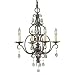 Murray Feiss F1904/4MBZ Chateau Four-Light Mini Chandelier Duo-Mount, Mocha Bronze with Prismatic Glass Crystals