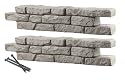 RTS Home Accents 5506-001200-0000 48-Inch Long x 10-Inch High Rock Lock Straight Section With Spikes - 2 Pack