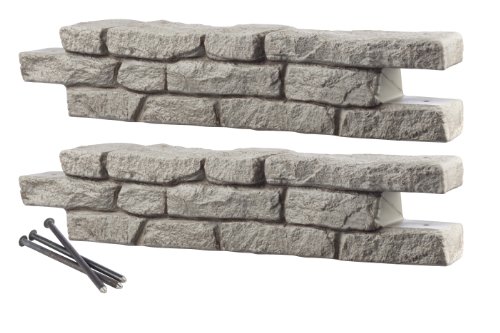 RTS Home Accents 48-Inch Long x 10-Inch High Rock Lock Straight Section With Spikes, 2 Pack