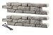 RTS Home Accents 5506-001200-0000 48-Inch Long x 10-Inch High Rock Lock Straight Section With Spikes - 2 Pack