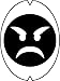 Racquet Art Creative Tennis Racquet Stencil - Mad Face