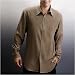 Sandals Cay Men's Solid Pine Bark Long Sleeve Silk Shirt