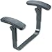 HON 5995T Height-Adjustable T-Arms for ComforTask Series Swivel Task Chairs, Black