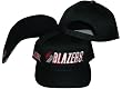Portland Blazers Black Plastic Snapback Adjustable Snap Back Hat / Cap