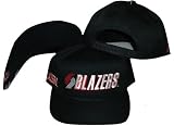 Portland Blazers Black Plastic Snapback Adjustable Snap Back Hat / Cap