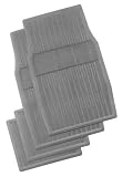 Kraco PR504GRAY 4-Piece Value Rubber Mat Set Grey