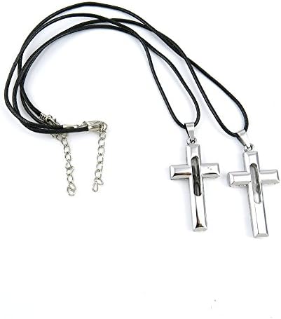 Leather Necklace Collier QNN3008A Black White Hourglass Pair Fashion Neck Lace Jewellery Pendant Collar Sweater Long Chain Bib Retro