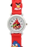 TimerMall OEM - Montre Enfants - Quartz - Caoutchouc - Angry Red Bird Rubber Strap Blanc cadran rond CartoonSport Watches