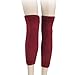uxcell Pair Burgundy Knitted Elastic Knee Warmers for Women