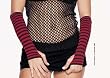 Nylon Striped Arm Warmers