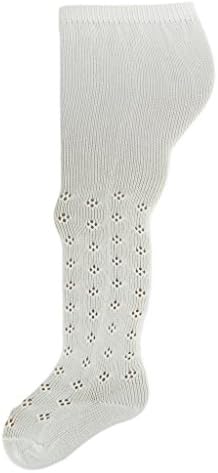 Soxsmith 4 Pairs Baby Girls' White Cotton Pelerine Tights - UK Made