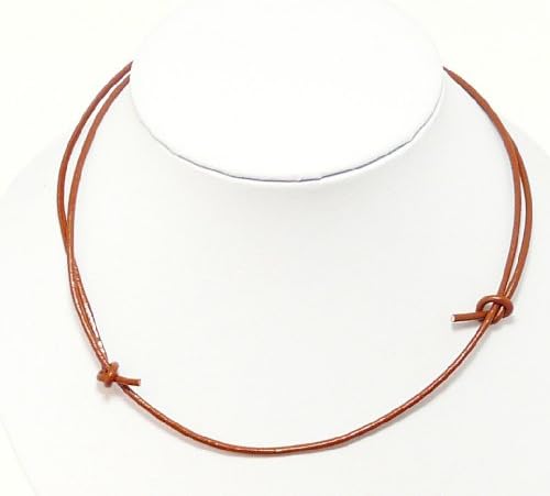 Mens Brown Leather Cord Necklace Leather Choker Leather Necklace
