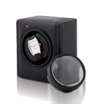 Bellino Watch Winder in Premium Hand-stitched Black Leather by Orbita