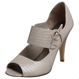  : Nine West Women's Huilio Peep Toe Pump,Lt Grey Reptile,10.5 M US