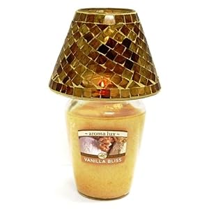 Aromalux Home - Vanilla Bliss Jar Candle and Mosiac Glass Shade Gift Set by ArtofAppreciation.com