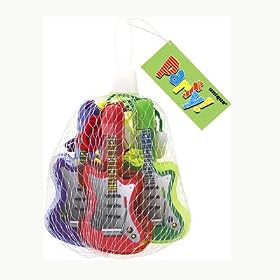 Lot de 4 Guitares Pendentifs Bulle � Savon - Jouet Animation Anniversaire Enfant - Lot de Kermesse