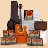 Acoustic Guitars item: Esteban Coral Sun 30 Piece Acoustic Electric Guitar Set w/ 10 DVDs - Blem
