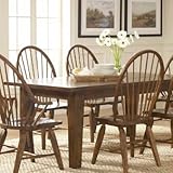 IMAGE OF Broyhill Attic Heirlooms Rectangle Dining Leg Table in Rustic Oak