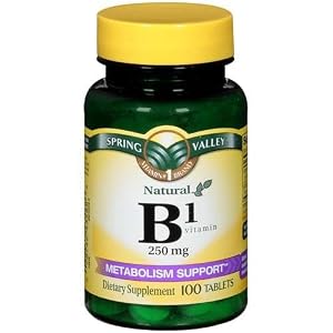 Spring Valley - Vitamin B-1 250 mg, 100 Tablets (Thiamin)