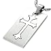 Urban Male Stainless Steel Cross Cut Out Mens Dog Tag & Chain