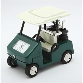 Golf Car Miniature Clock