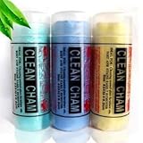 Services for You Small Chamois Towel with Bucket, Synthetic Chamois Clean Towel Rag Cloth Drying(43x32cm)