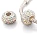 Andante-Stones Original Massiv 925 Sterling Silber Kristall Bead "Beige Sensation" Element Kugel f�r European Beads + Organzas�ckchen